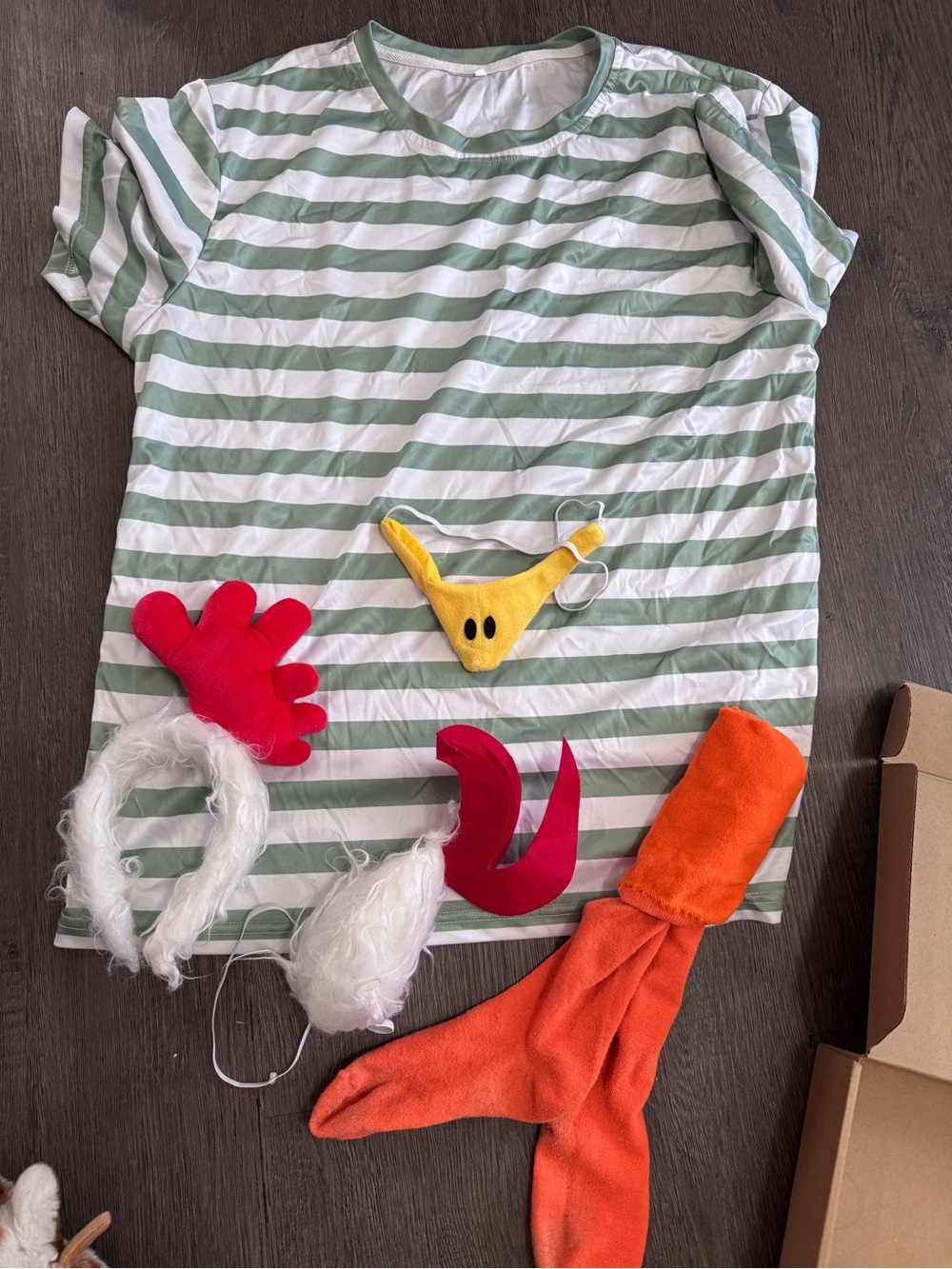 Chicken little costume top is a xl